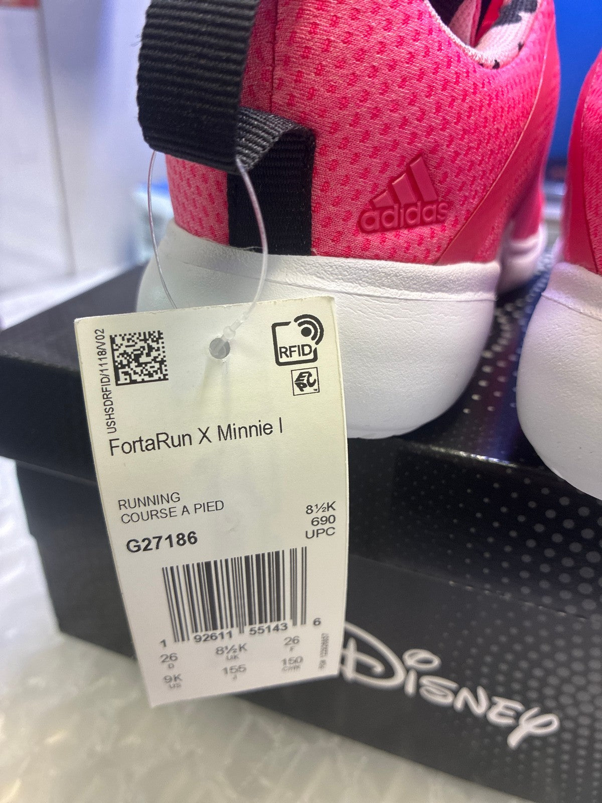 🔥 Adidas FortaRun X Minnie I Toddler Sneaker Pink US 9K G27186