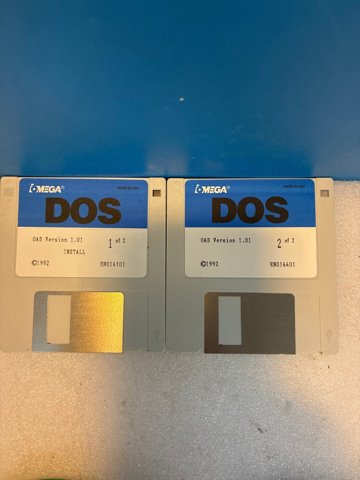 🔥 Iomega DOS OAD Version 1.01 3.5" Floppy Disk 2-Disk Set Vintage 1992