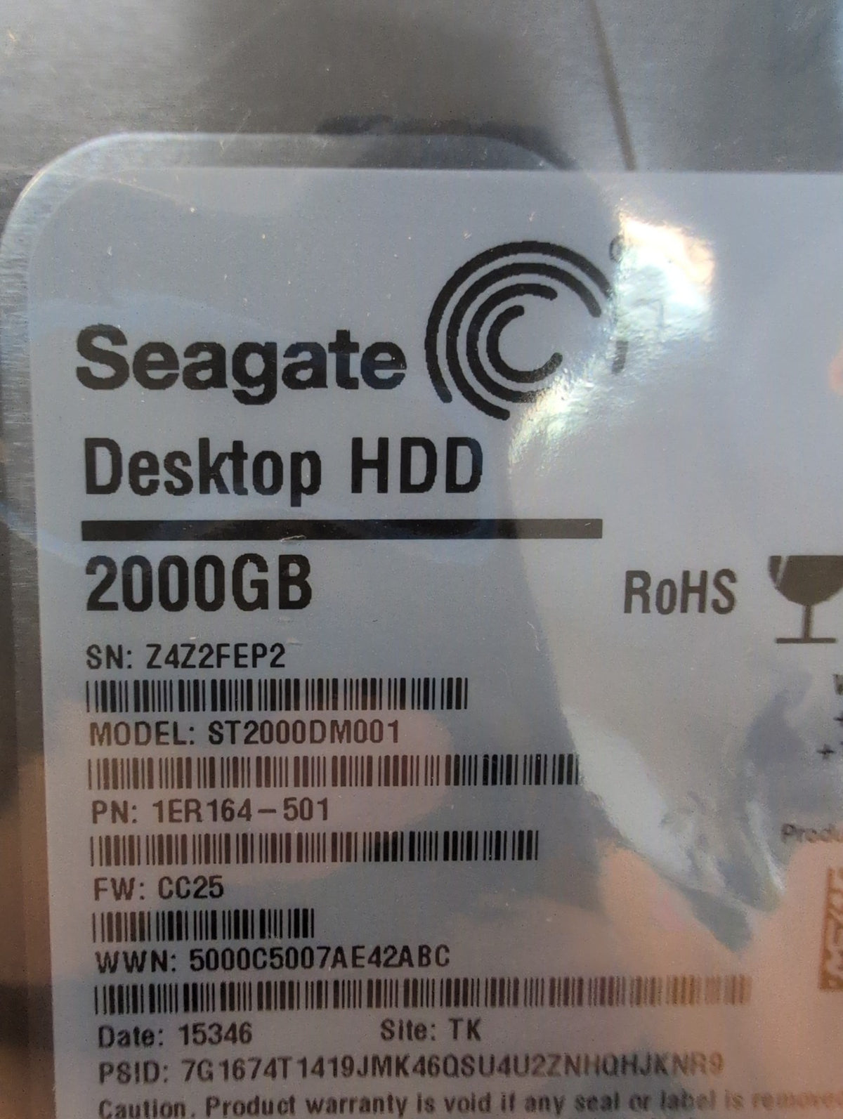 🎸 NEW Seagate Desktop HDD ST2000DM001 2TB SATA 7200RPM 3.5" Internal Hard Drive