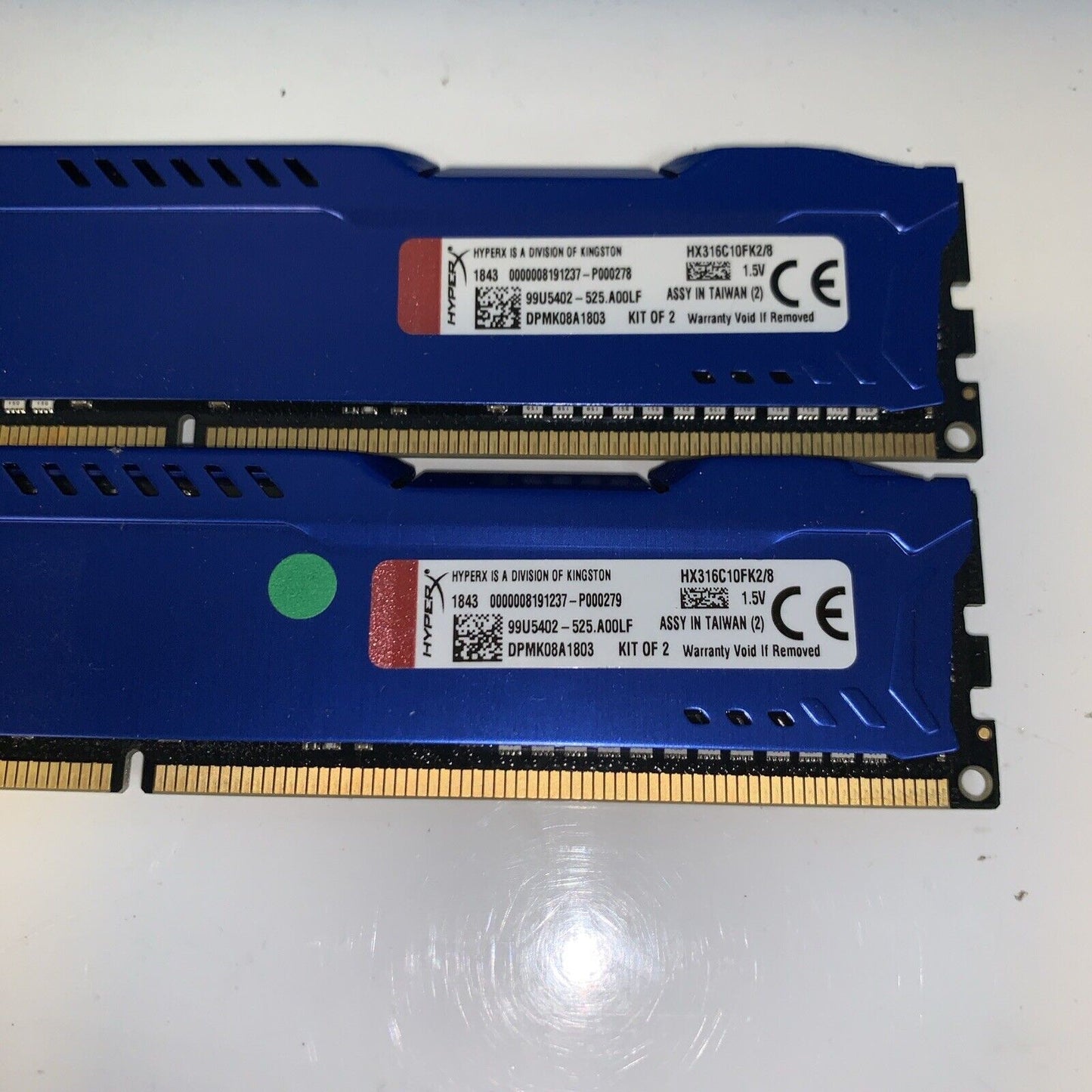 8GB (2x4GB) Kingston HyperX Fury HX316C10FK2/8 DDR3 LP 1600MHz Desktop Ram kit