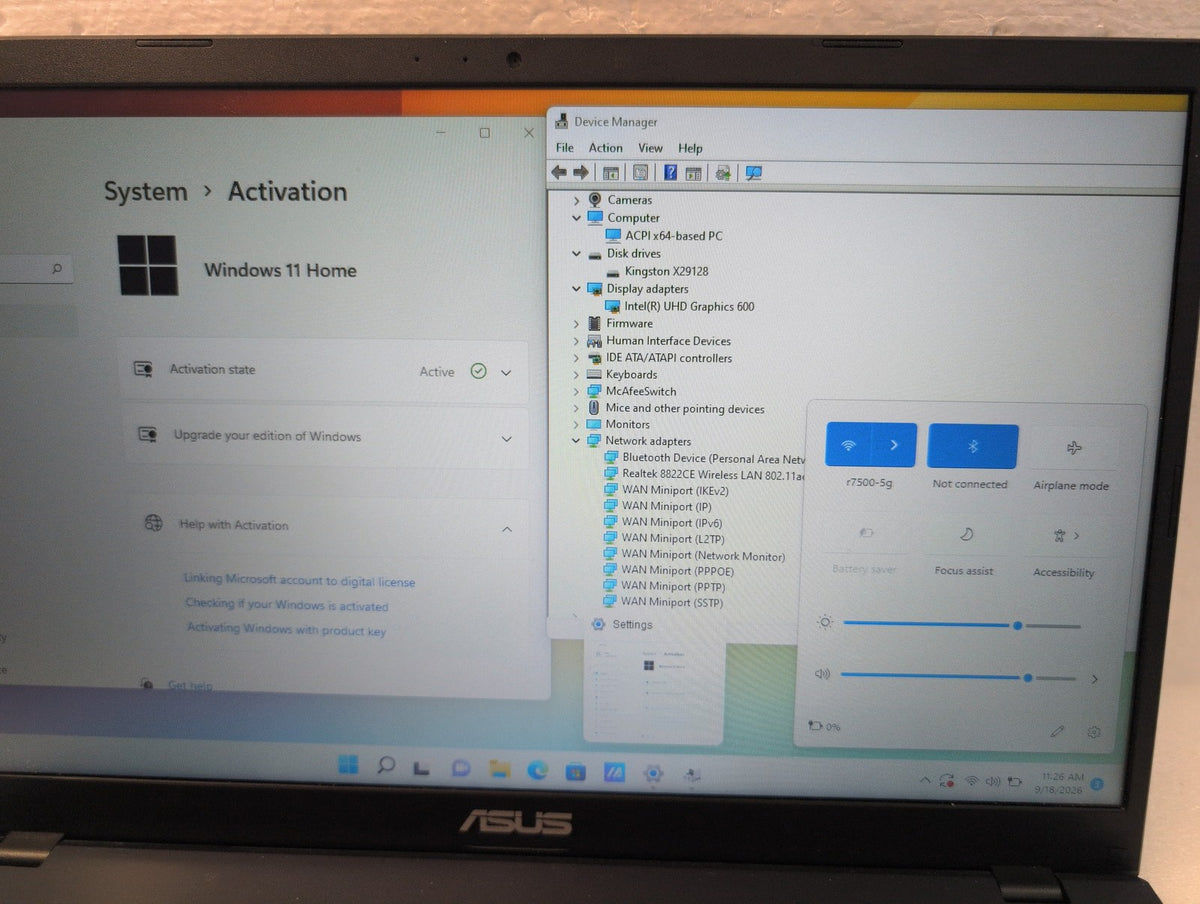 🎸 ASUS VivoBook L510MA-BB01-CB 15.6in Laptop Celeron N4020 4GB 115GB SSD Win11