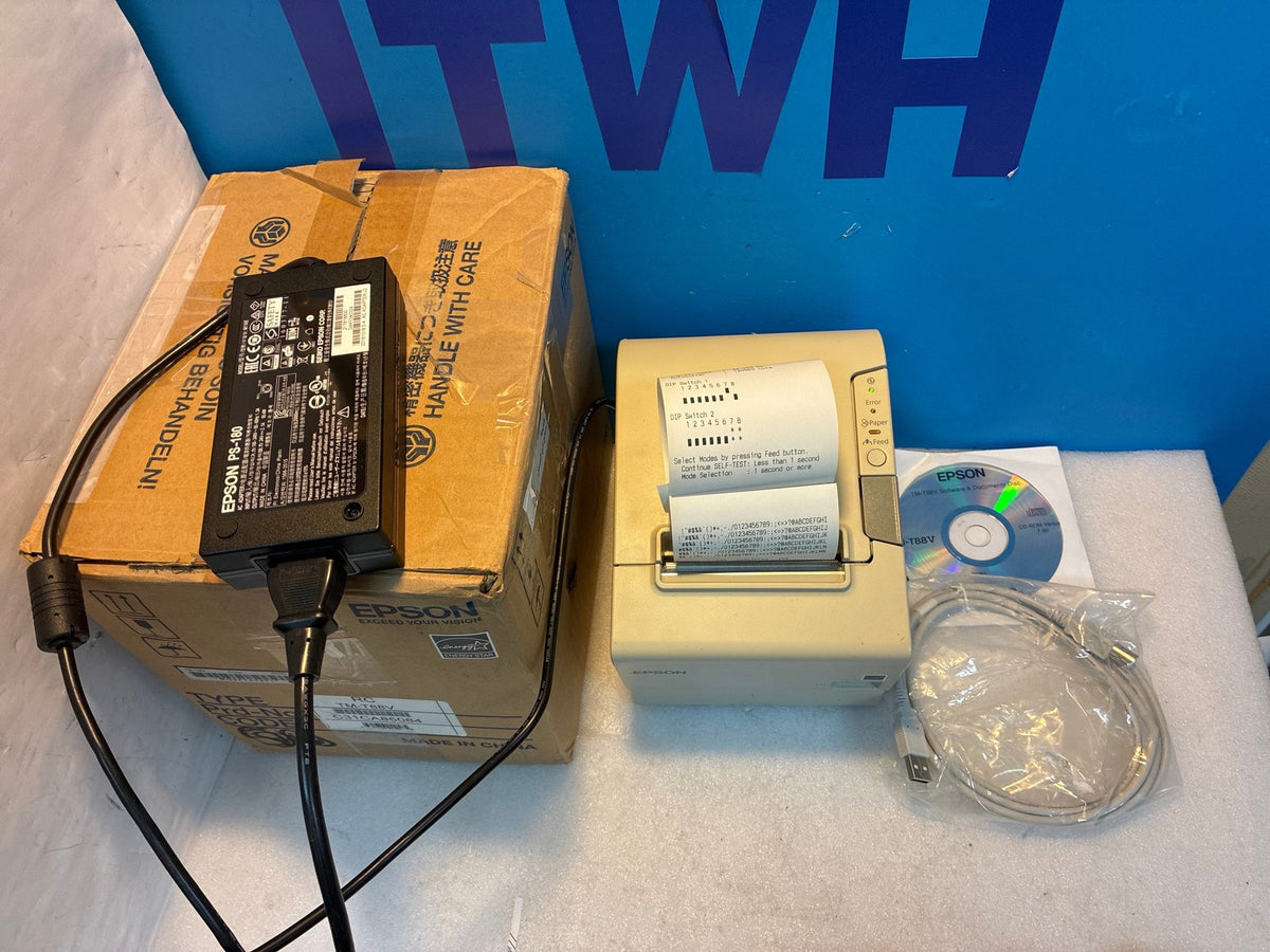 Grade A ~ 🔥 Epson TM-T88V M244A Thermal Receipt Printer USB Serial with PS-180