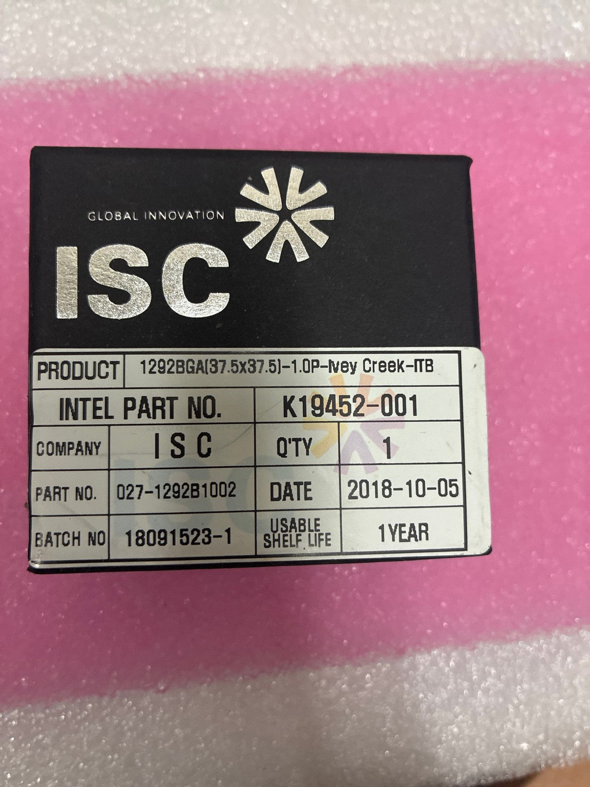 🔥 Intel K19452-001 1292BGA Processor Ivey Creek-ITB New Sealed