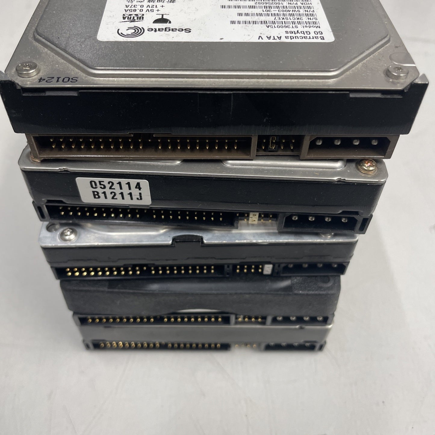Lot Of 5- Mixed Brand Desktop IDE HDD  3.5” 8.4G/20G/40G/60G +