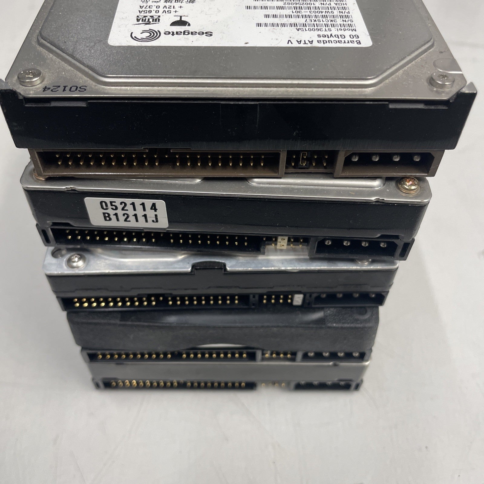 Lot Of 5- Mixed Brand Desktop IDE HDD  3.5” 8.4G/20G/40G/60G +