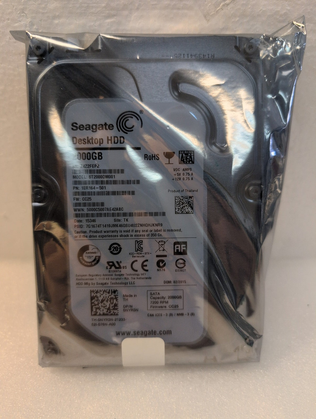 🎸 NEW Seagate Desktop HDD ST2000DM001 2TB SATA 7200RPM 3.5" Internal Hard Drive
