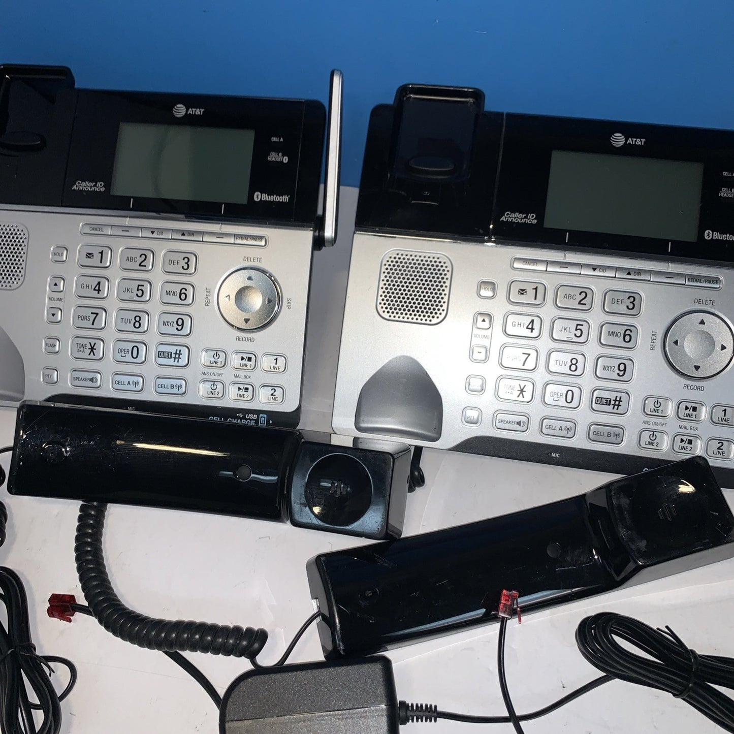 2x AT&T TL86103 DECT 6.0 Connect to Cell 2 Line Answering System with Caller ID