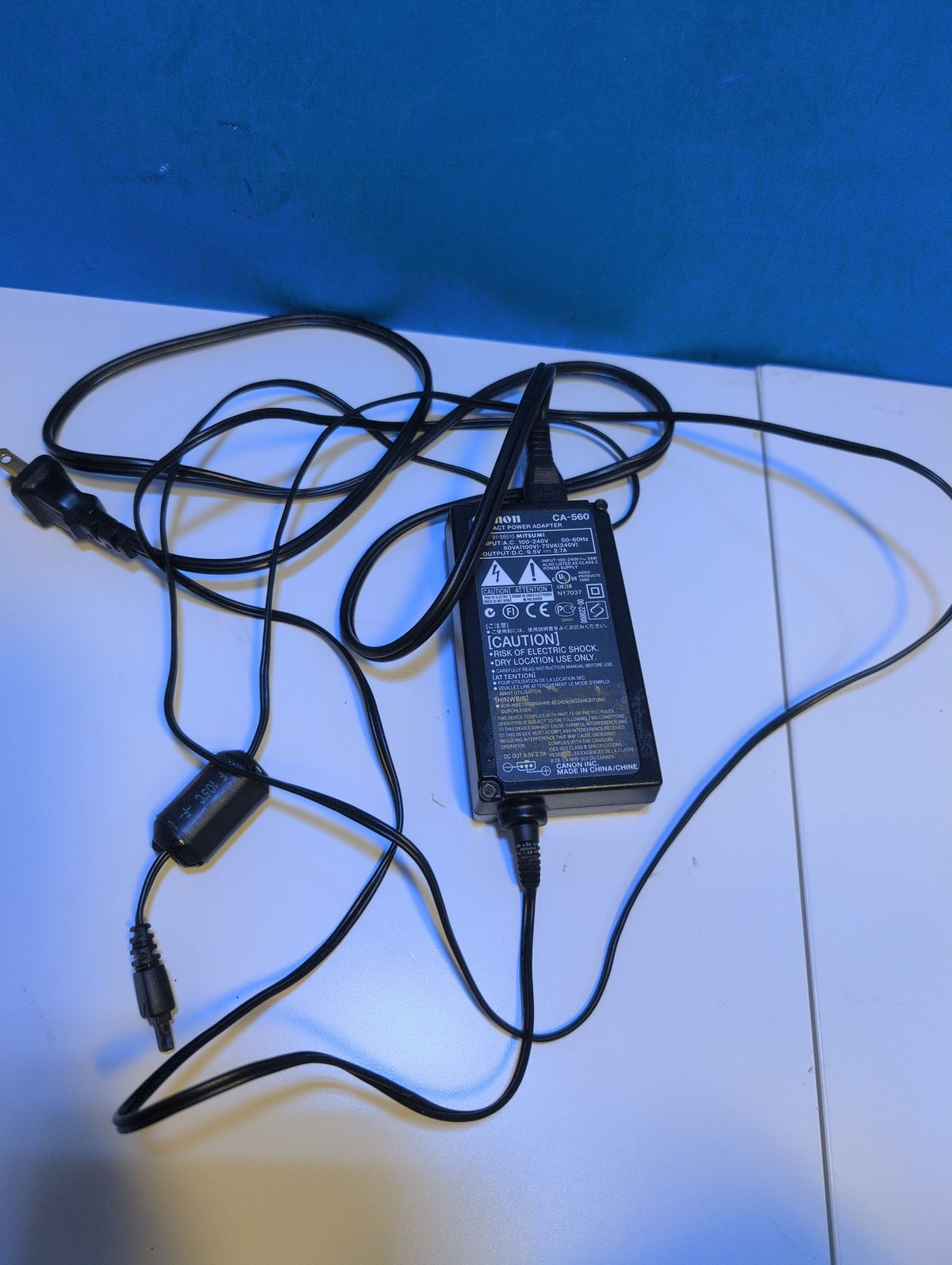 🎸 Canon CA-560 Compact Power Adapter Charger 9.5V 2.7A DC for Camcorders