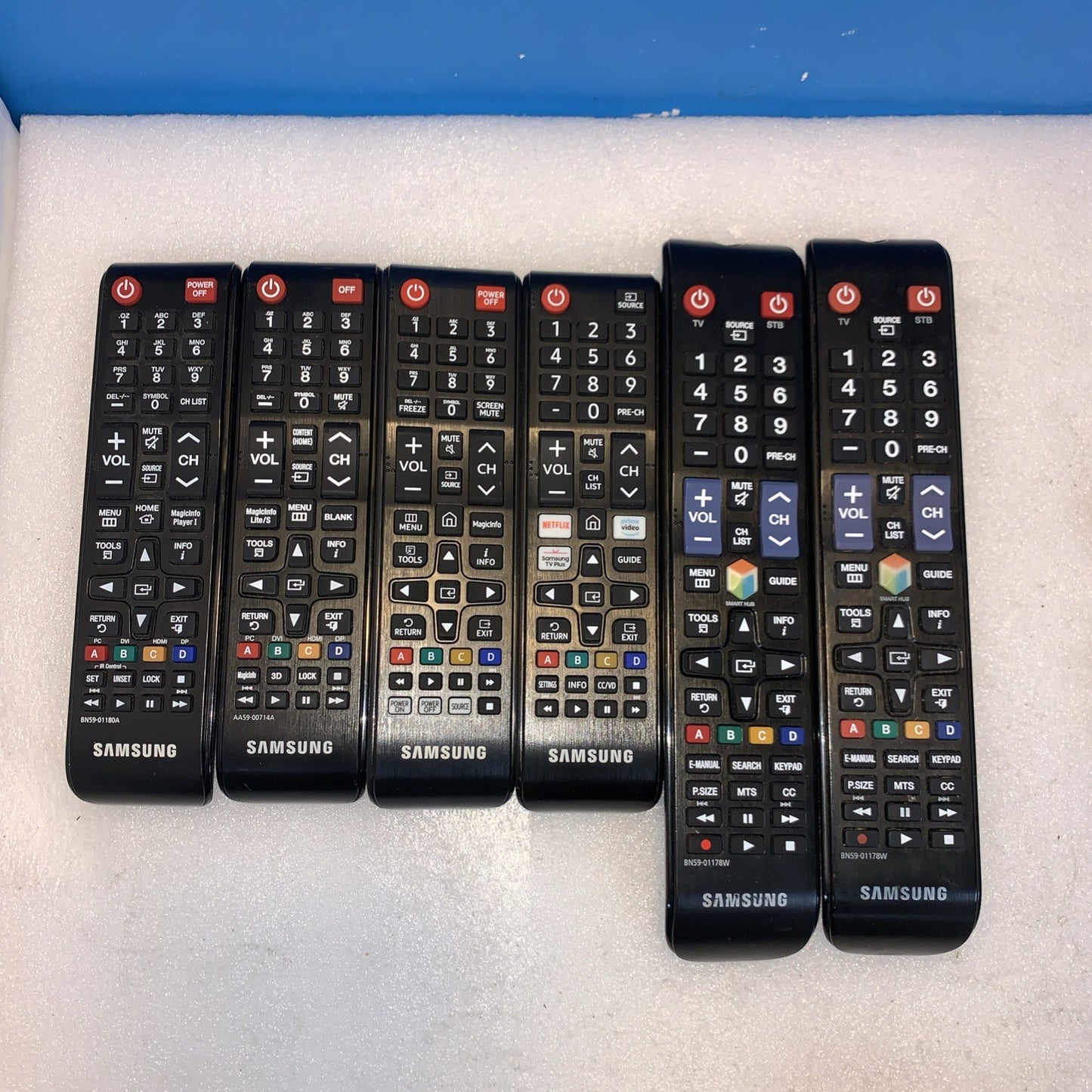 Lot of 6 Samsung TV remote BN59 AA59