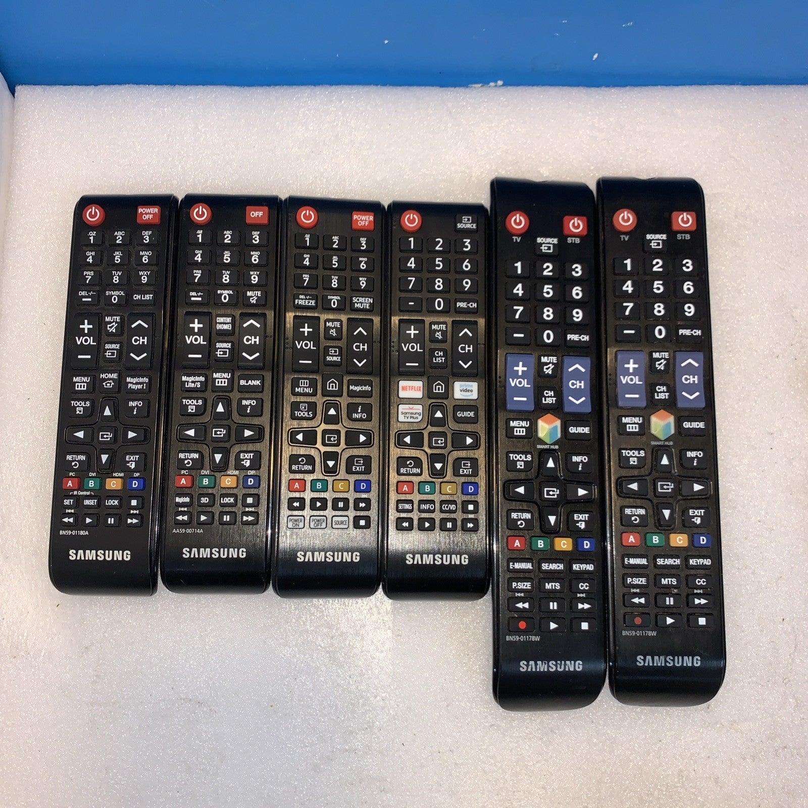 Lot of 6 Samsung TV remote BN59 AA59