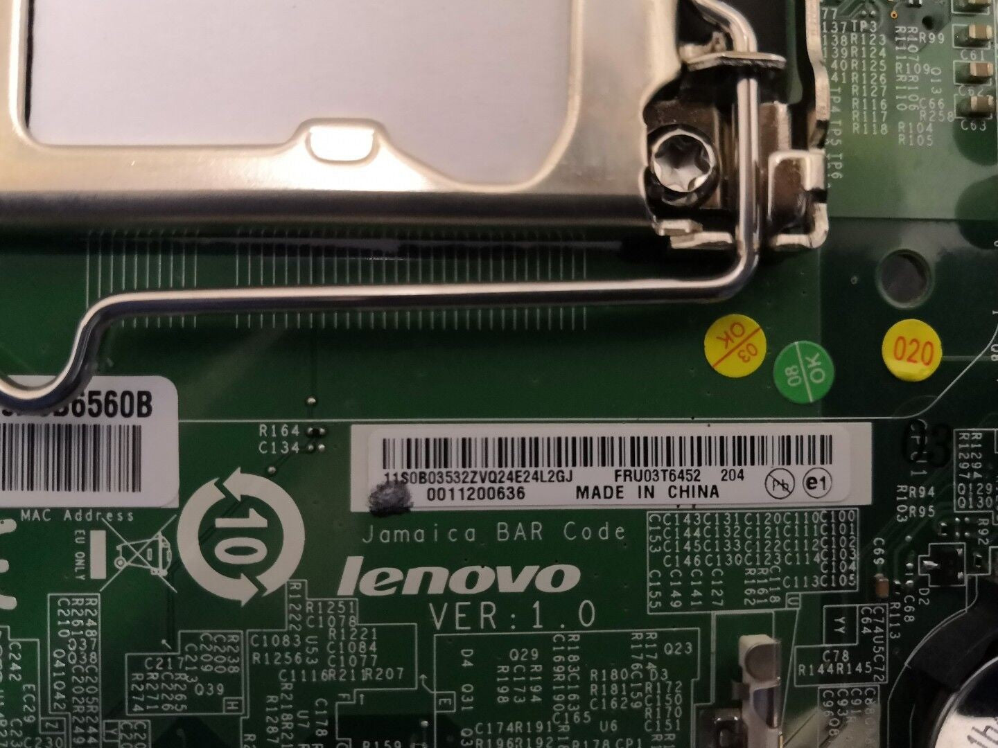 + Lenovo ThinkCentre M92z Motherboard / 03T6452 MS-7765 / LGA 1155  @@@