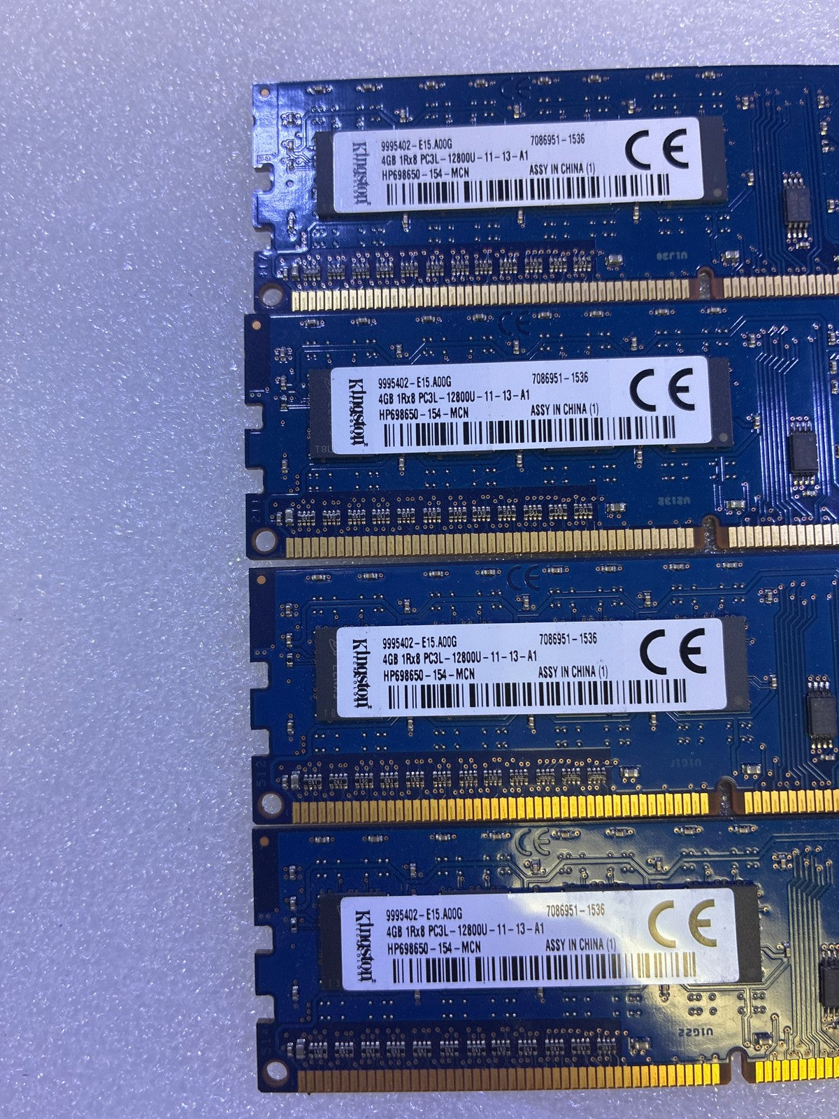 🔥 Kingston 4GB DDR3L PC3L-12800U Desktop RAM x4 (16GB Kit) HP698650-154