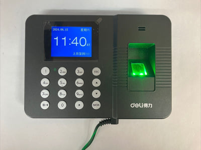 Deli model 3960 Fingerprint Attendance Machine (Chinese Language) *Tested* ~