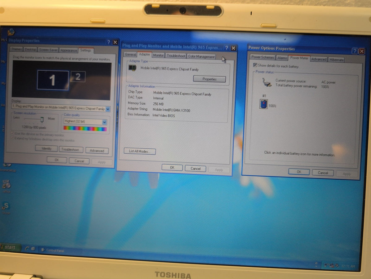 🎸 Toshiba Satellite M300 13.3" Laptop Core 2 Duo 2.0GHz 3GB RAM 250GB HDD WINXP