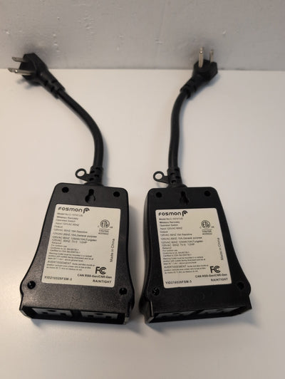 🔥 2X FOSMON C-10741US WIRELESS REMOTELY OPERATED SWITCH 125V 15A -