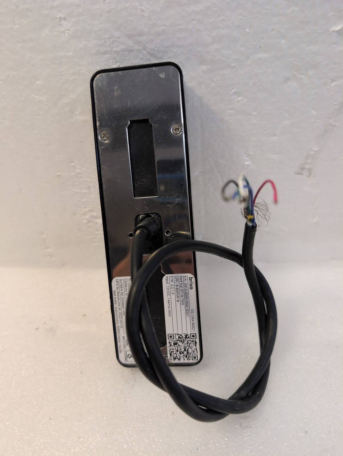 🎸 Brivo ET10-7WS Wireless Access Control Card Reader, 12VDC Outdoor Use