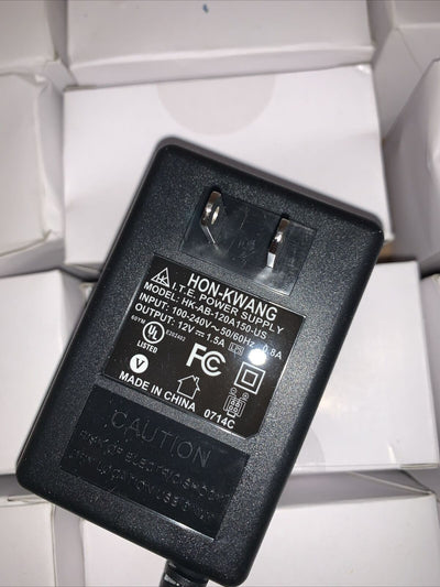 (1x ) HON-KWANG POWER SUPPLY  110~240V HK-AB-120A150-US 12V 1.5mA 4-pin Plug