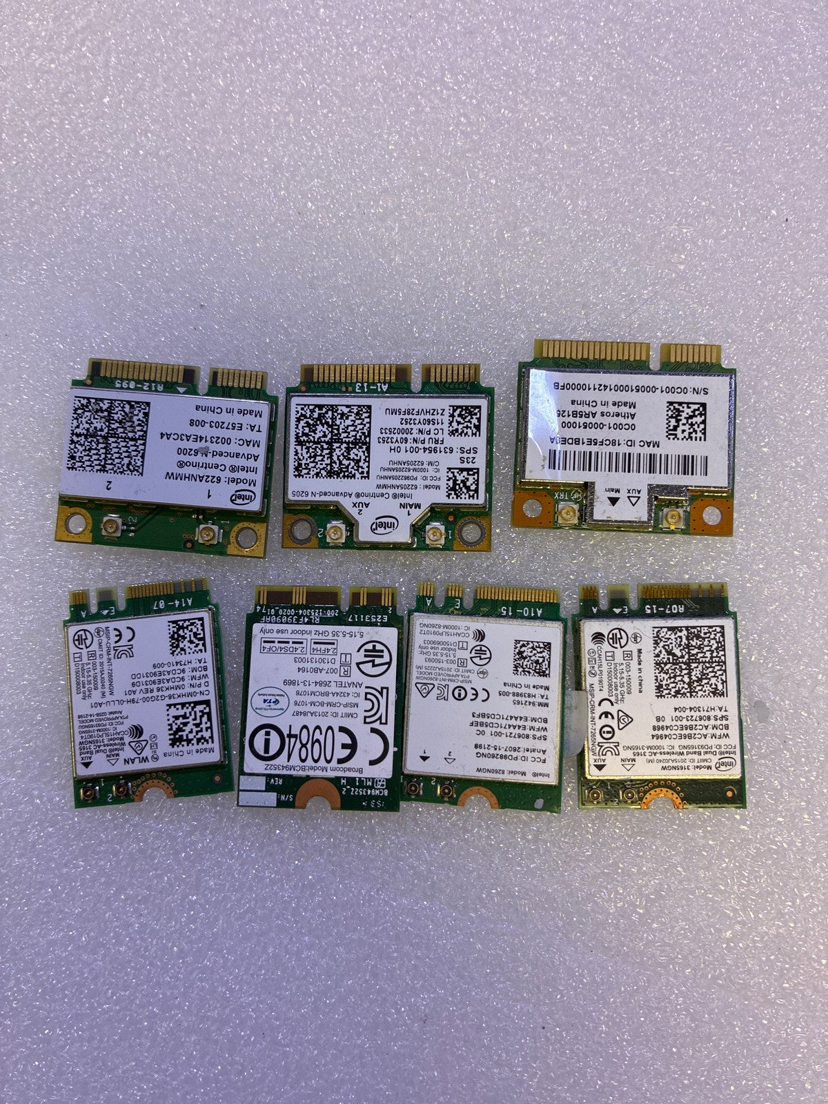 🔥 Lot of 6 Mixed M.2 Half Mini PCIe WiFi Cards Intel Atheros Broadcom