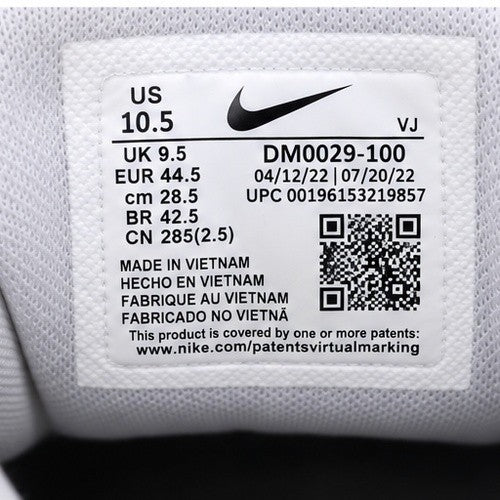Nike Air Max 90 DM0029-100 White Black Wolf Grey Men's Size 10.5 Athletic Shoes
