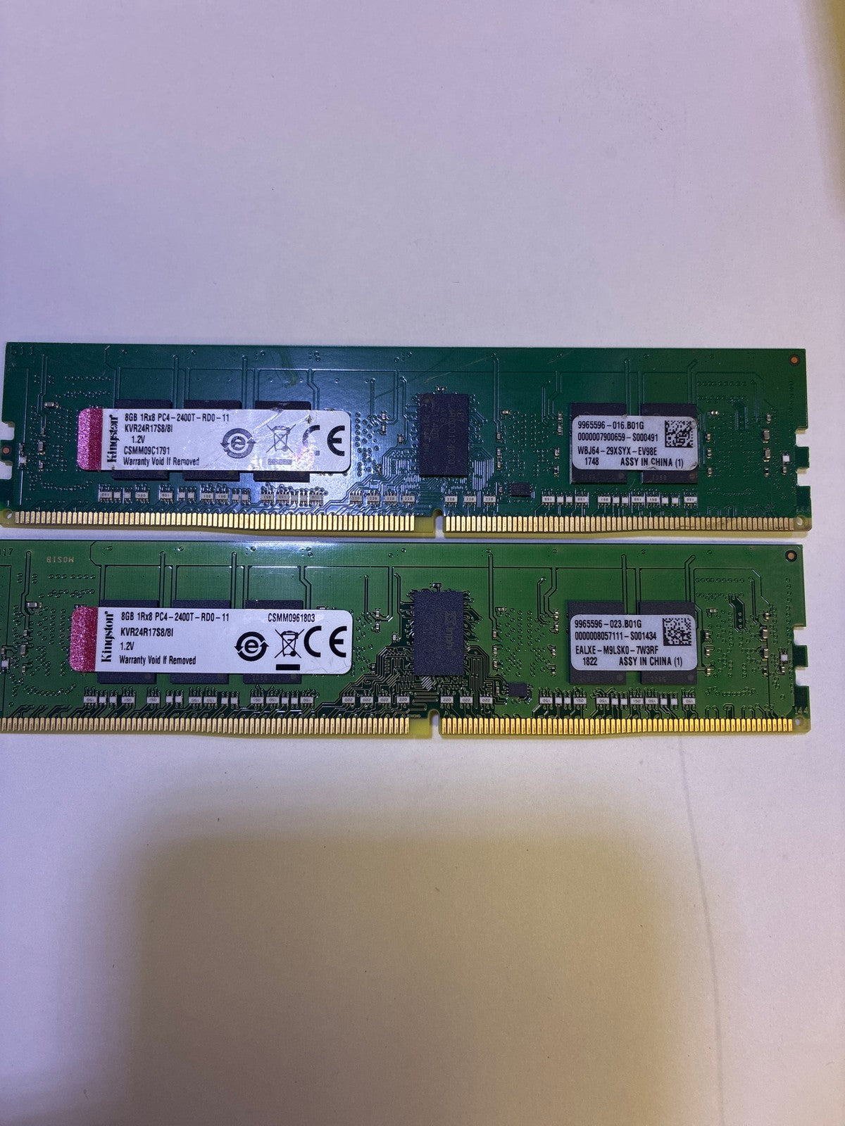 🔥 Kingston KVR24R17S8/8I 8GB DDR4-2400 ECC Registered DIMM 2x8GB 16GB Kit