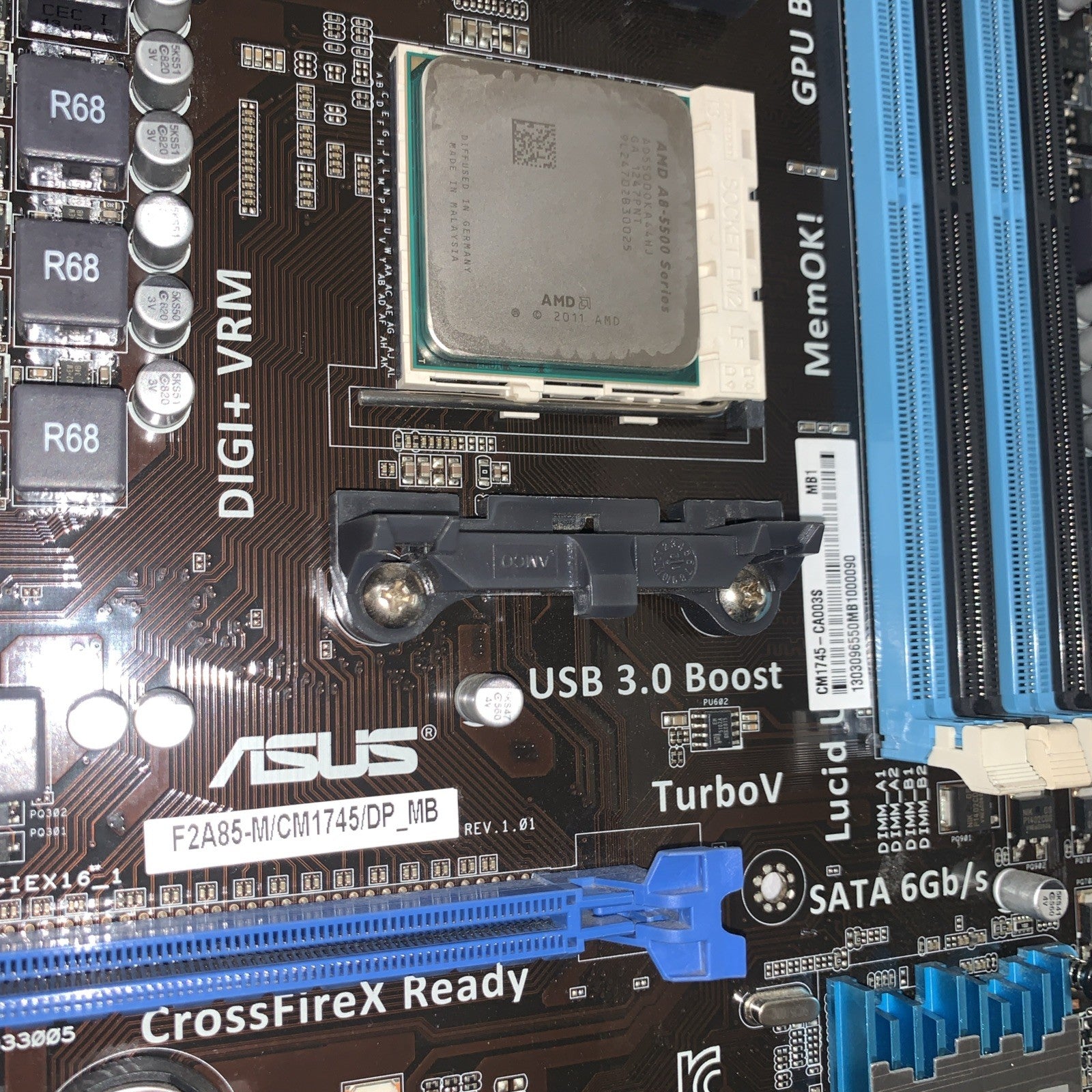 ASUS F2A85-M FM2 Motherboard + AMD A8-5500 Quad Core 3.2GHz APU Combo