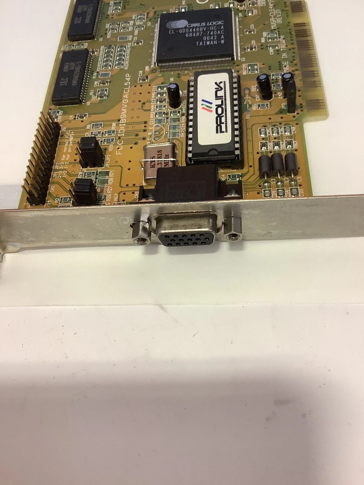 🔥 Prolink MVGA-CL54XP Cirrus Logic CL-GD5446BV-HC-A PCI VGA Card for Legacy PC