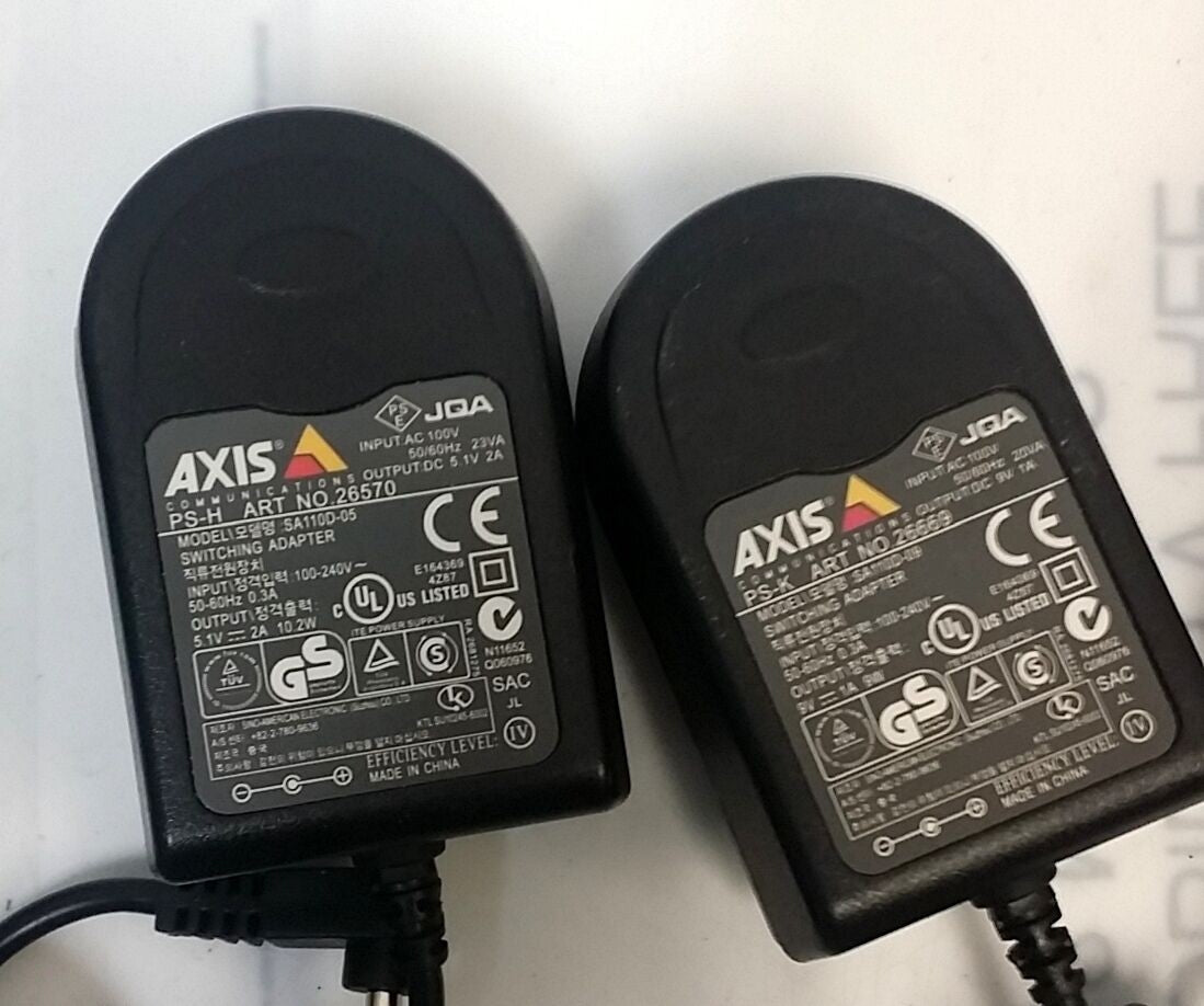 Lot of 5 AXIS PS-H 26570 SA110D-05 5.1V 2A Security Camera AC Adapter (no plug)