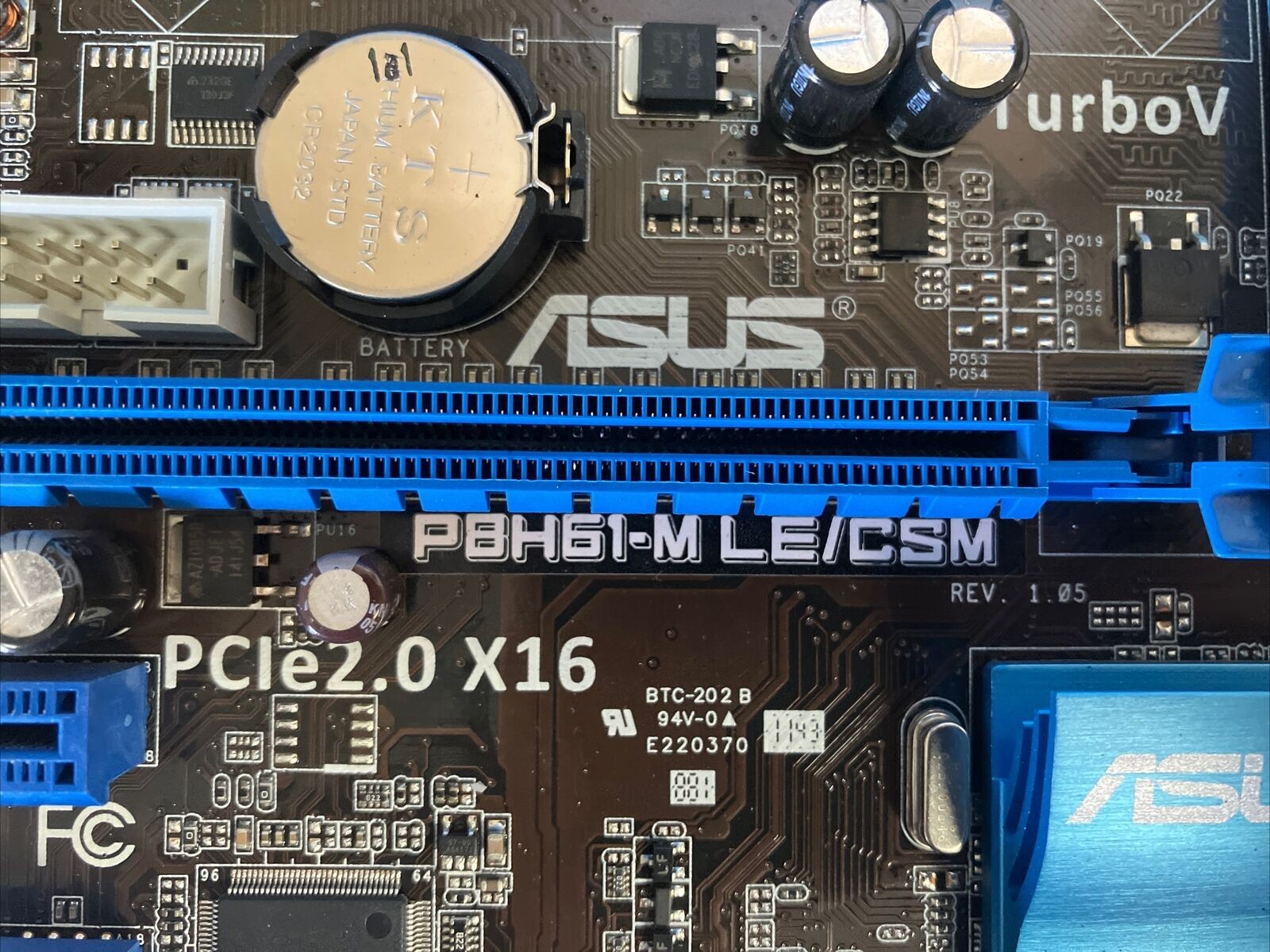 ASUS P8H61-M LE/CSM LGA 1155 DDR3 Motherboard With  I/O Shield ( NO CPU)~