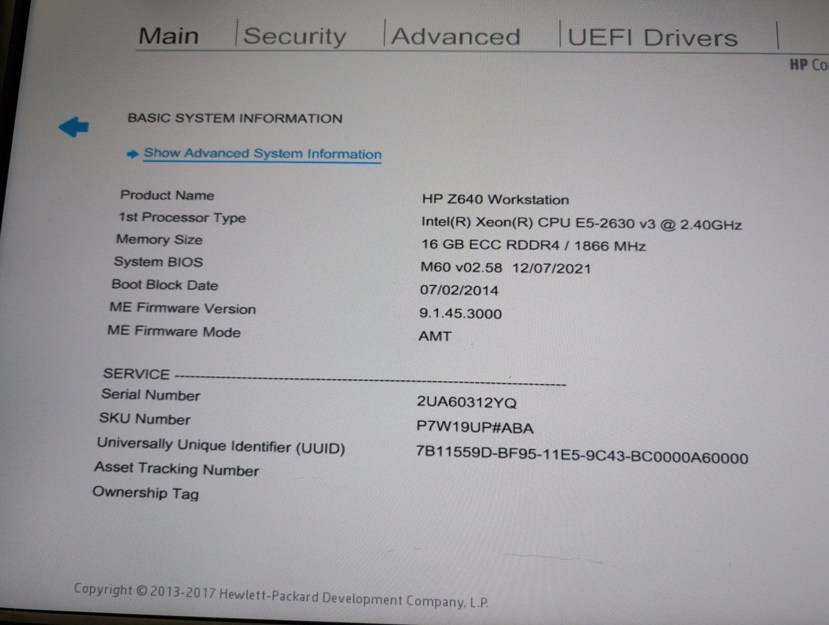 HP Z640 Workstation DESKTOP  Xeon E5-2630 V3 2.4GHz /16GB ECC RAM/ No HDD -