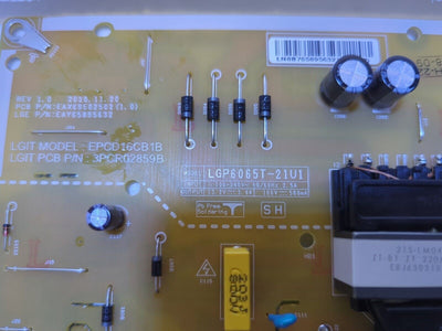 - LG LGP6065T-21U1 EAX69502502 POWER SUPPLY BOARD  For 65UQ7070ZUE TV Tested