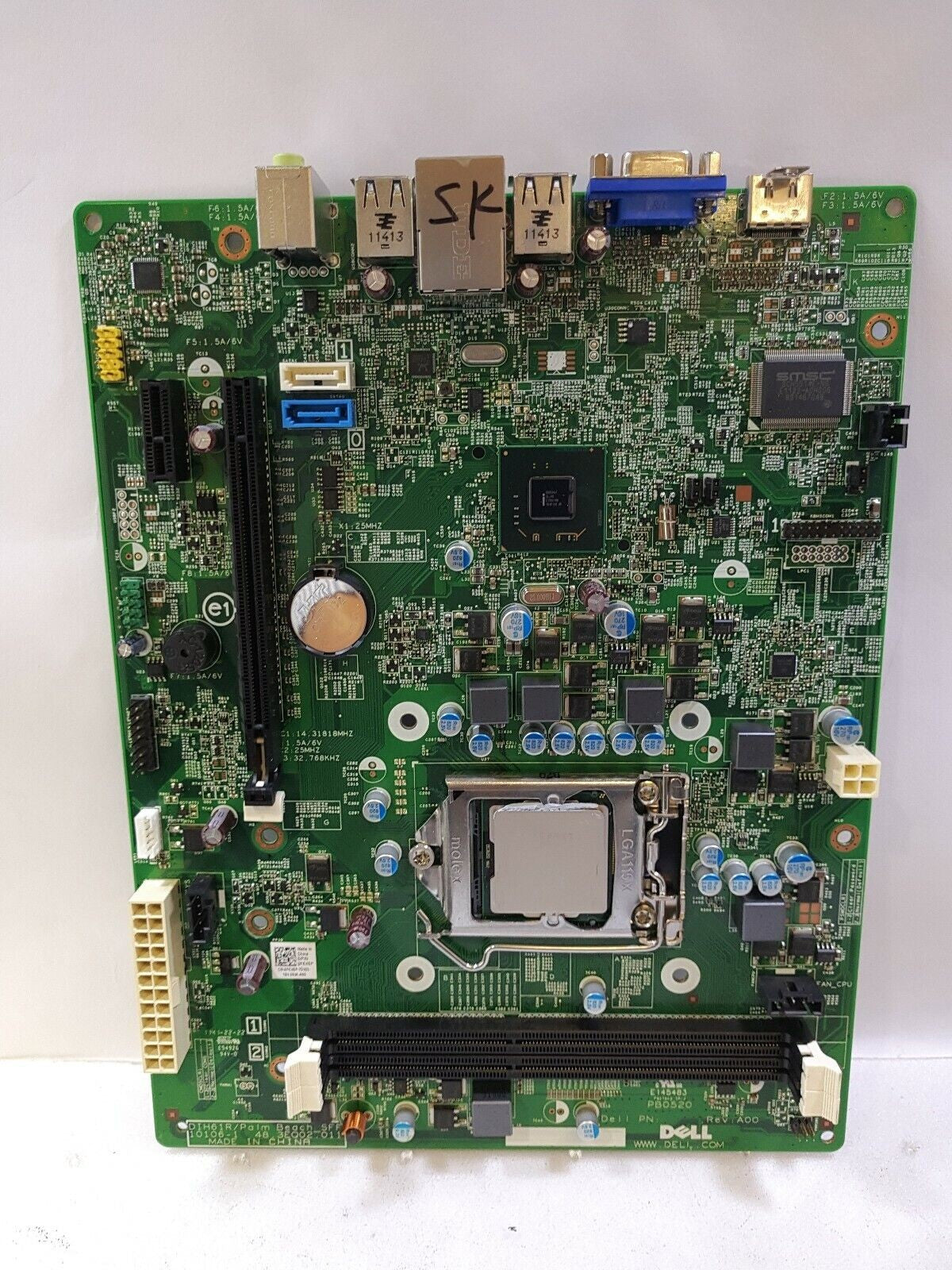 - 1x Dell F6X5P Optiplex 390 (SFF) Motherboard DIH61R  W/G850 CPU TESTED