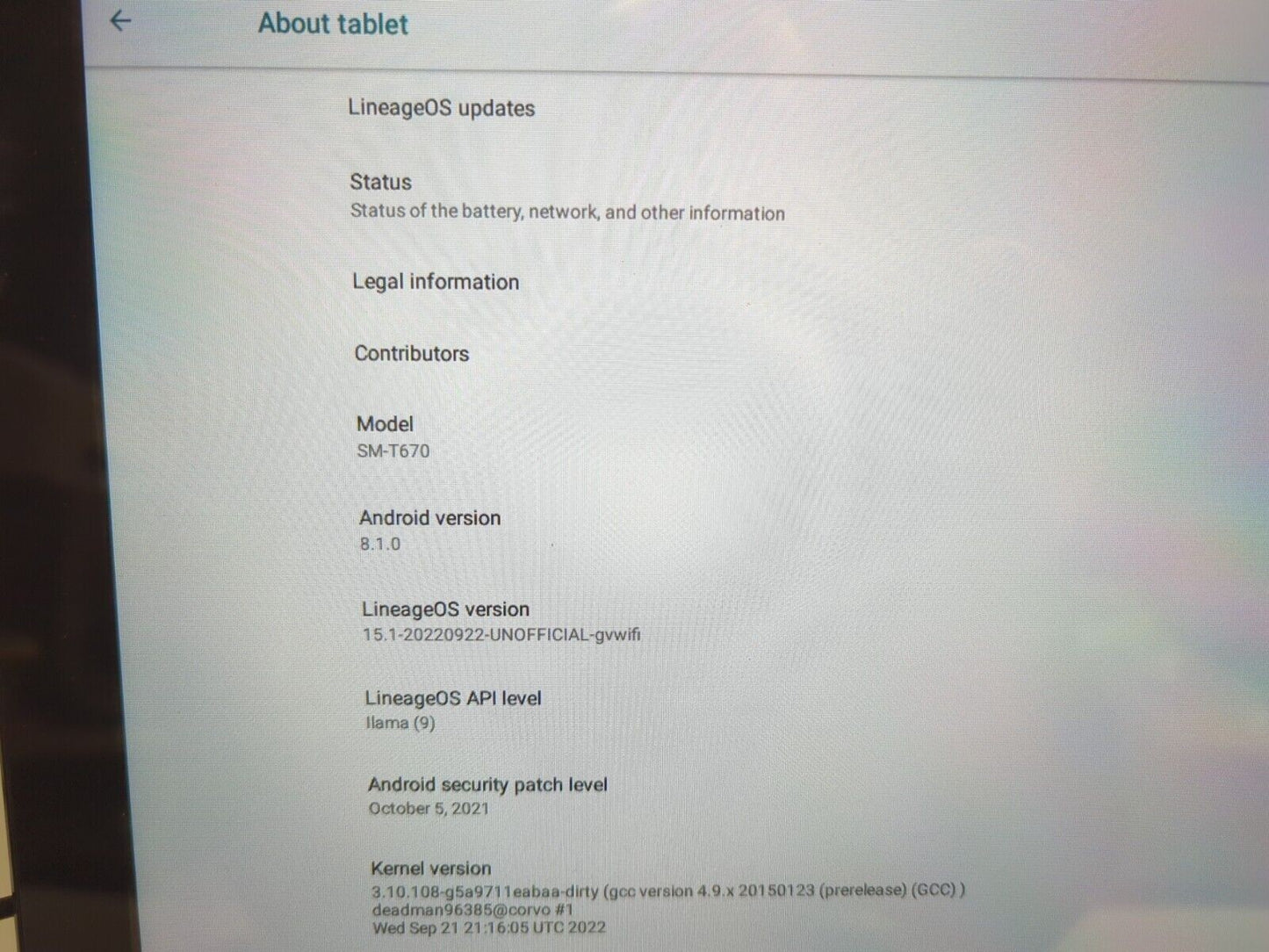 Samsung Galaxy View SM-T670 18.4" Tablet /32GB /  OS 8.1/(Battery Dead,READ) -