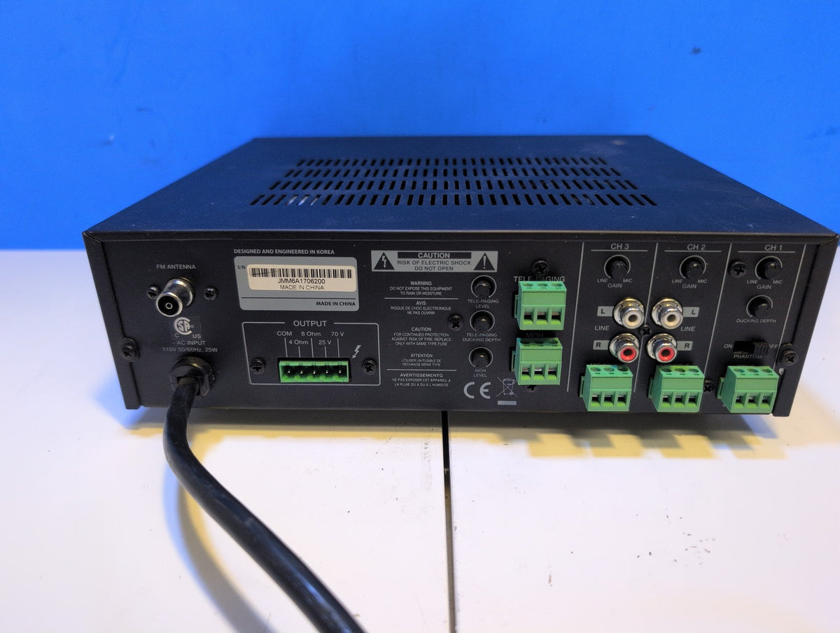 🎸 Quest Commercial M65t 3-Channel Public Address Mixer Amplifier