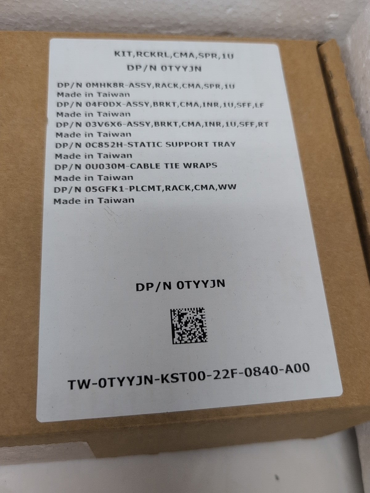 🔥 New Dell TYYJN 1U Cable Management Arm Customer Kit for  R320 R410 R620 -