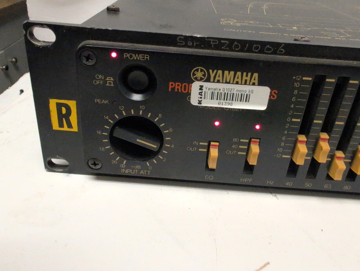 🎸 Yamaha Q1027 Professional Series Mono 27-Band Graphic Equalizer 2U Rack