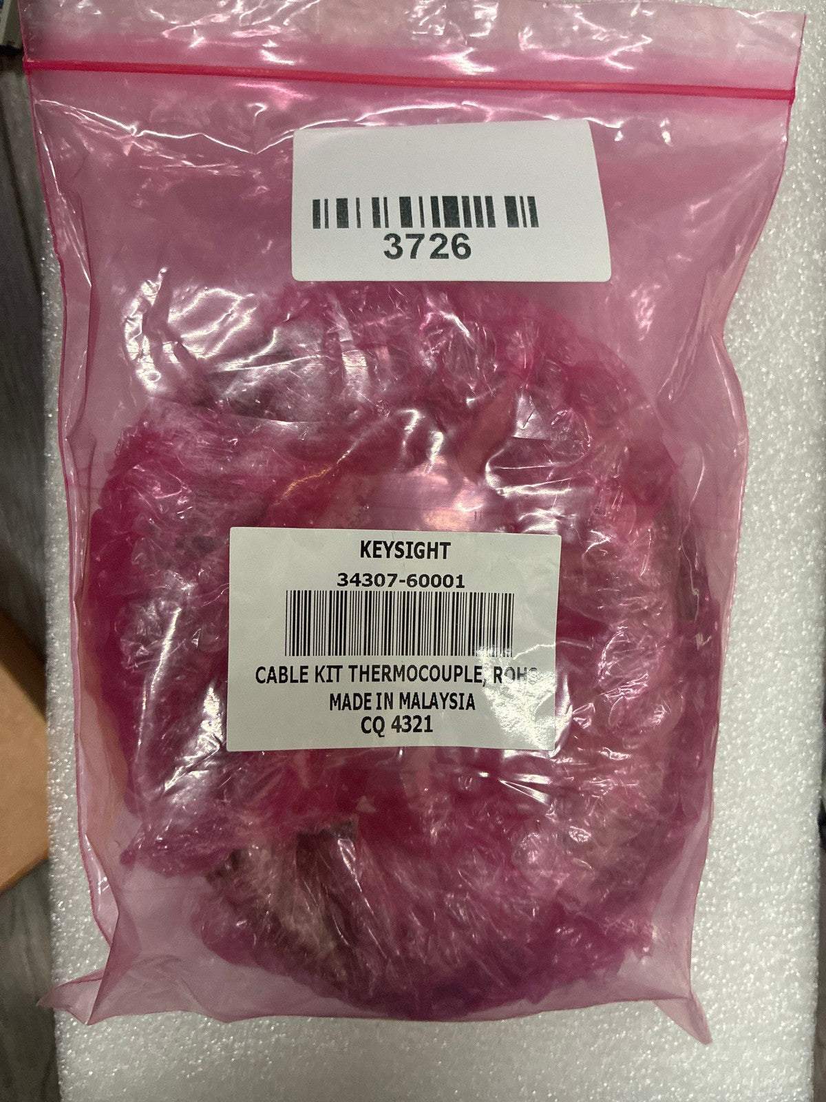 🔥 Keysight 34307A J-Type Thermocouple Cable Kit 34307-60001 New