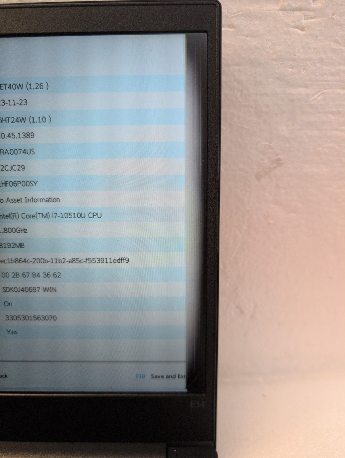 🎸 (AS IS) Lenovo ThinkPad E14 14" Laptop 20RA0074US  i7-10510U (No RAM/SSD/AC)