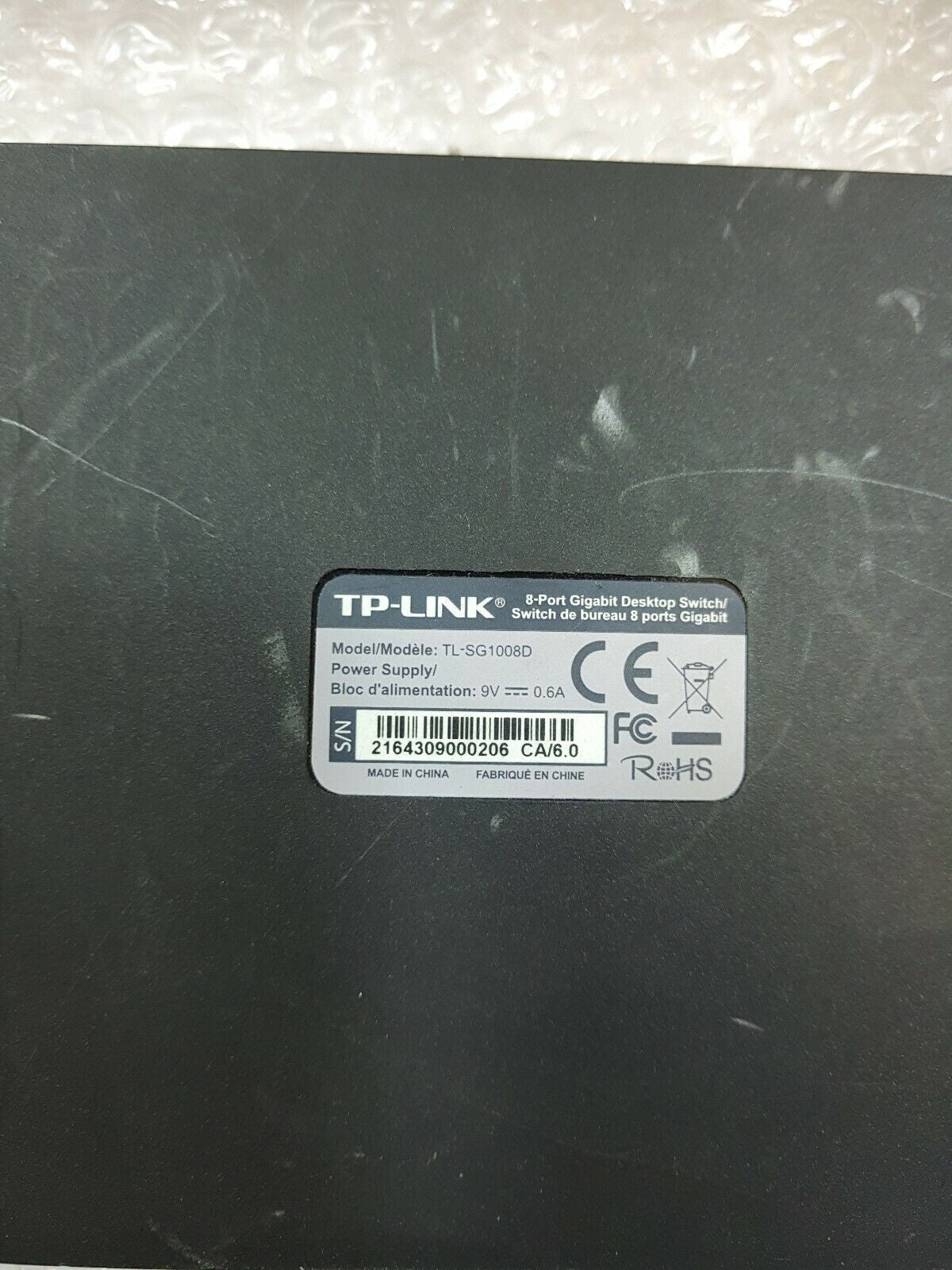 - TP-LINK 8-Port Gigabit Desktop Switch TL-SG1008D WITH 9V ADAPTER