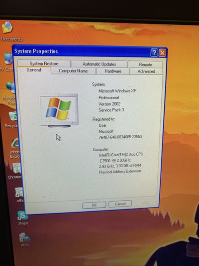 Dell Vostro Intel E7500 2.93GHZ 3GB 500GB Windows XP SP3 (RS232, Card reader)