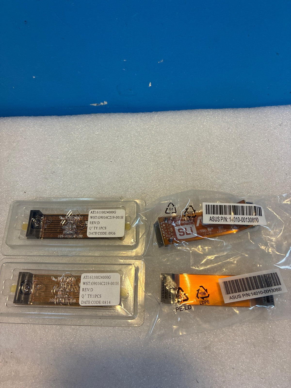 🔥 ASUS & ATI/AMD SLI Bridge Flex Cable Lot 14010-00130800 G9016C219-001H 4pcs