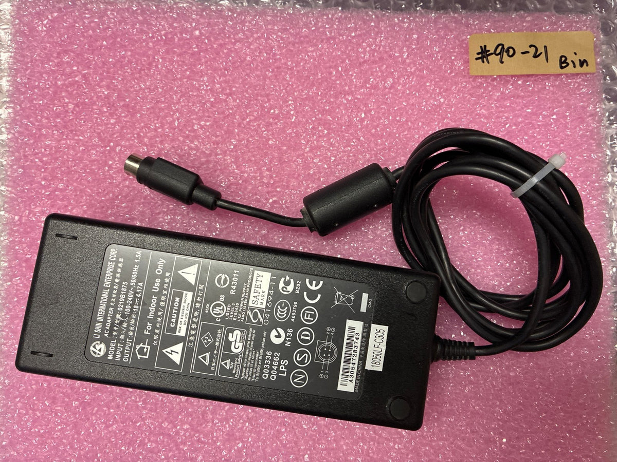 🔥 Li Shin International 0219B1875 AC Adapter 18V 4.17A 75W 4-Pin DIN