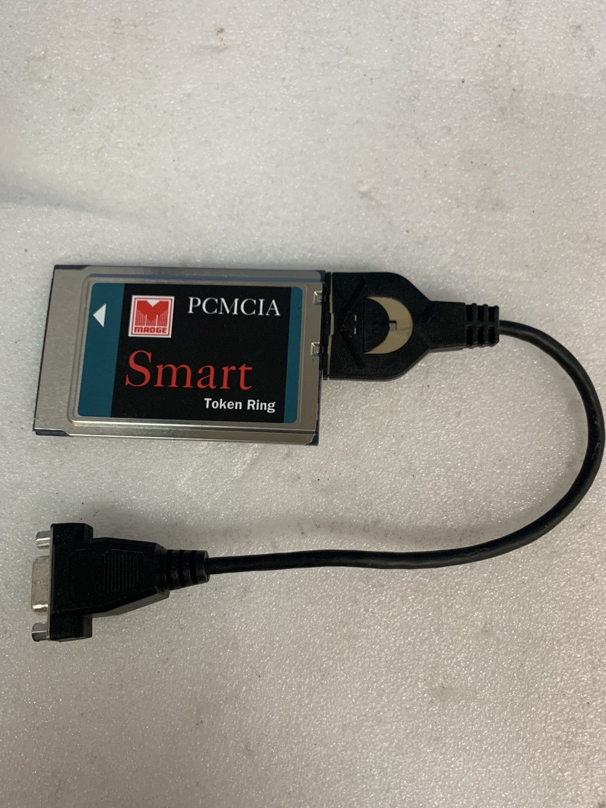 🔥 Vintage - Madge Smart Token Ring PCMCIA Card w/ DB9 Cable IBM Network Adapter