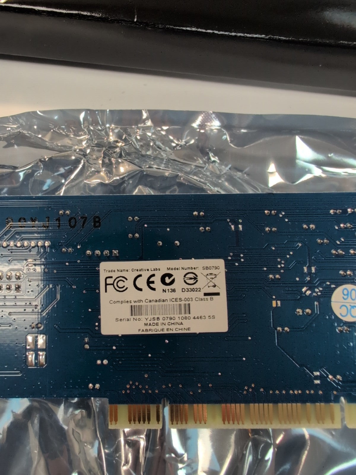 New Creative Labs Sound Blaster SB0790 X-Fi 7.1 Channel Audio PCI Sound Card -