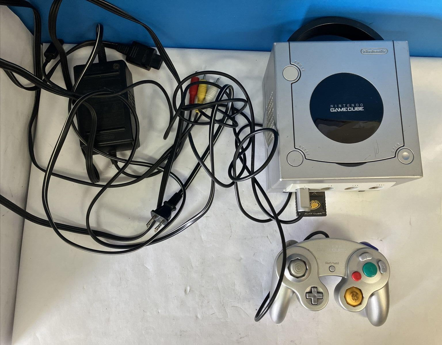 Vintage Nintendo Gamecube Console DOL-101 With 2 Controllers and Accessories ~