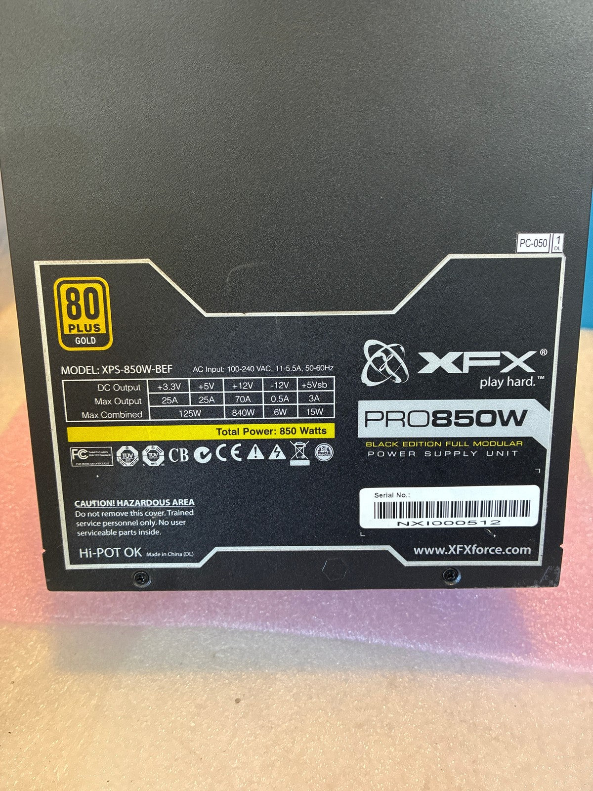 🔥 XFX Pro 850W Black Edition XPS-850W-BEF Full Modular 80+ Gold PSU