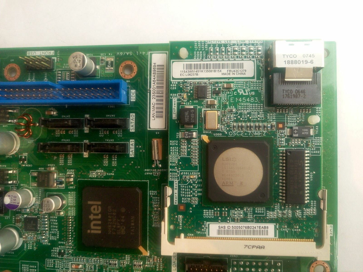 - IBM Lenovo Server X3200 Motherboard Socket 775 FRU 43W5050 W/SAS CARD @@@