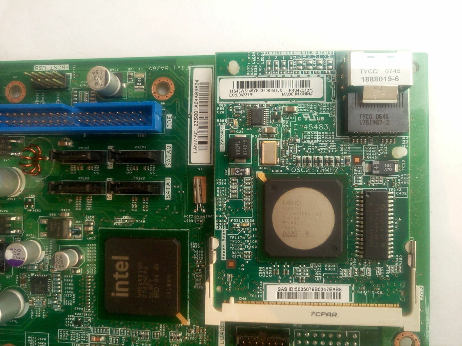 - IBM Lenovo Server X3200 Motherboard Socket 775 FRU 43W5050 W/SAS CARD @@@