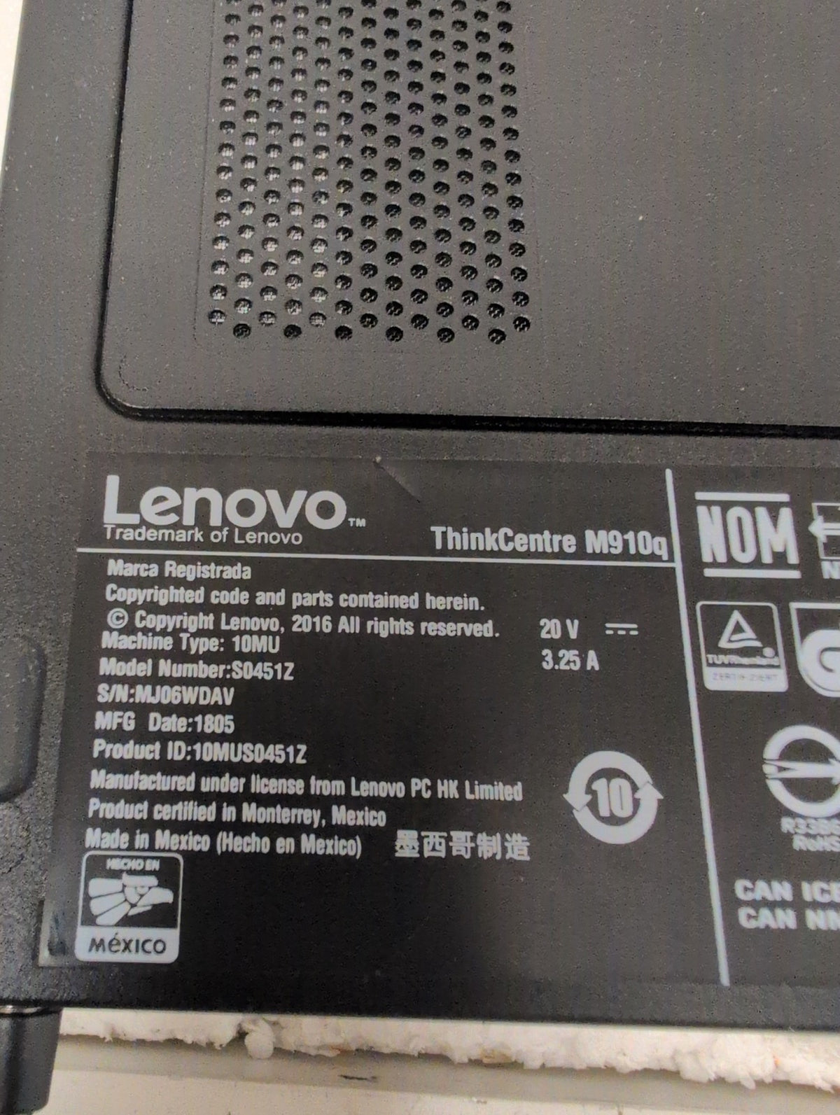 🎸 Lenovo ThinkCentre M910q Tiny PC i7-7700T vPro 8GB DDR4 256GB NVMe Win11