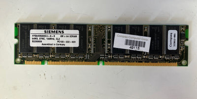 SIEMENS HYS64V8300GU-8-B CL2 64MB 100MHz 168pin PC100-222-620 Memory ~