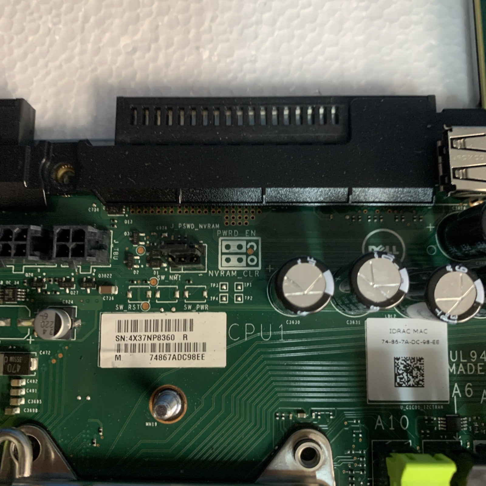 Dell PowerEdge 620 DP/N: 0PXXHP Server Motherboard W/2x E5-2650 V2 CPU